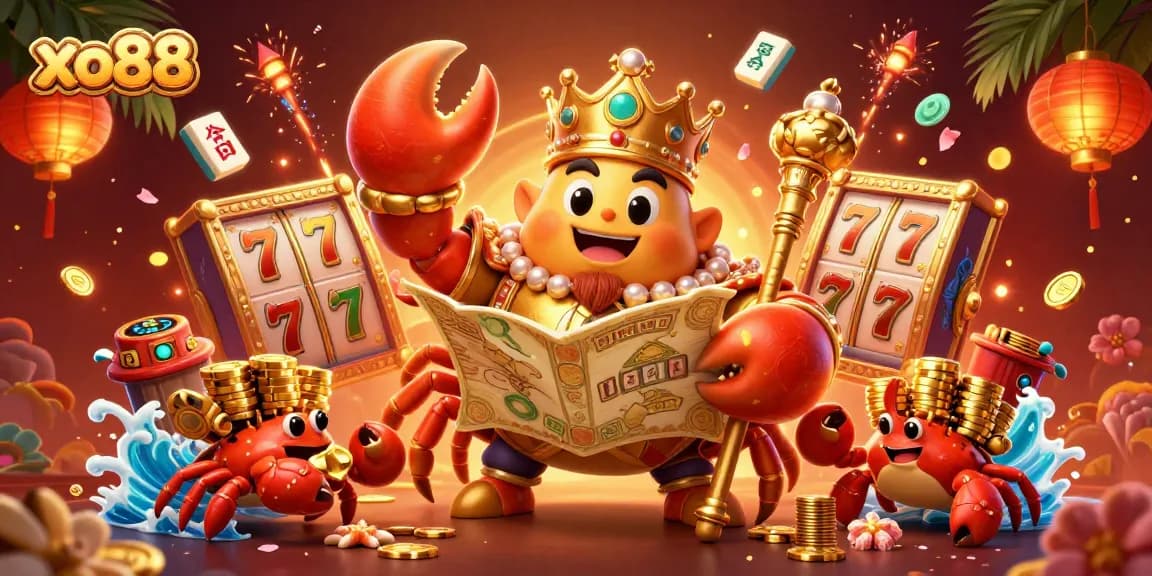 Experience the epic treasure hunt at xo88 with a golden crab emperor and charming jackpots!