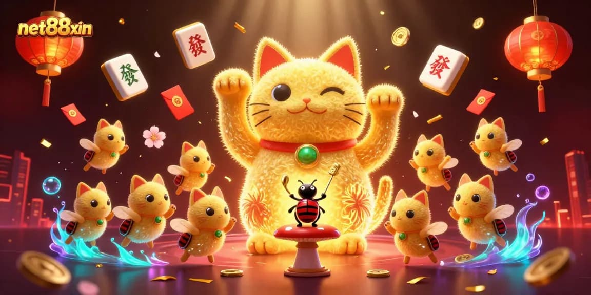 net88xin highlights thrilling casino symbols and dynamic elements in a vibrant 3D scene