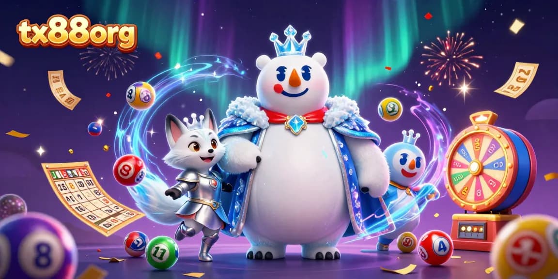 Engage with tx88org, where the ice king bear and snow fox celebrate dynamic lottery winnings.