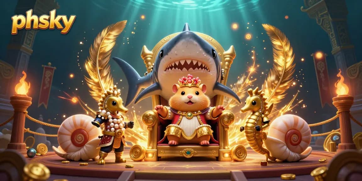 Experience the phsky gaming adventure with a fierce hamster king commanding a vibrant casino realm.