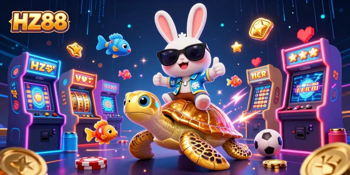 Experience thrilling gaming at HZ88 with vibrant slots, characters, and engaging casino elements.