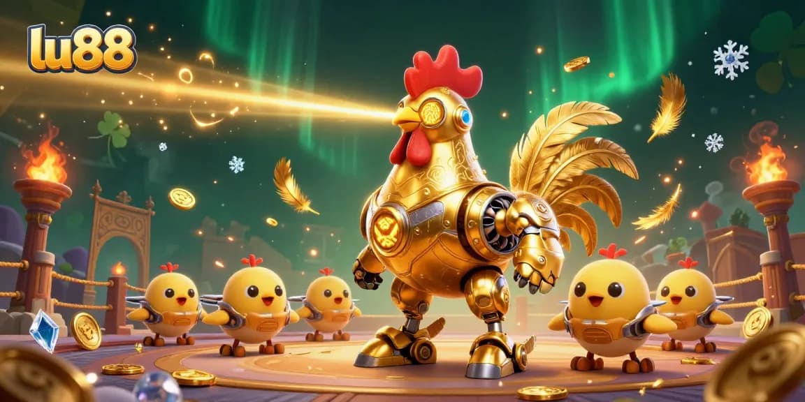 Experience thrilling gameplay with lu88's vibrant 3D cartoon illustration featuring unique casino elements.