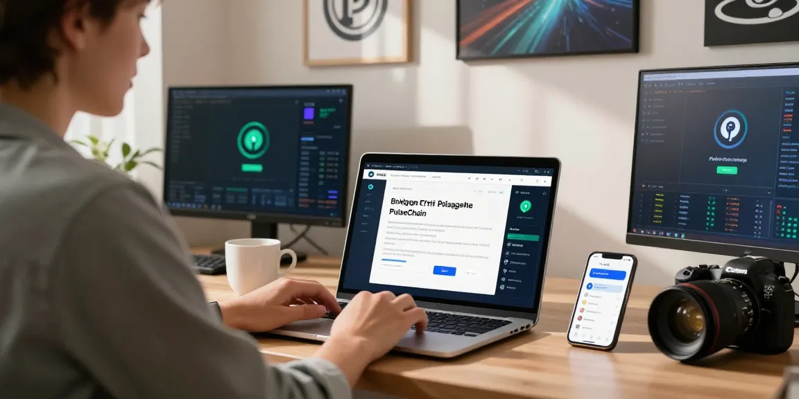 PulseChain Bridge interface demonstrating seamless ETH token transfer in a modern home office.