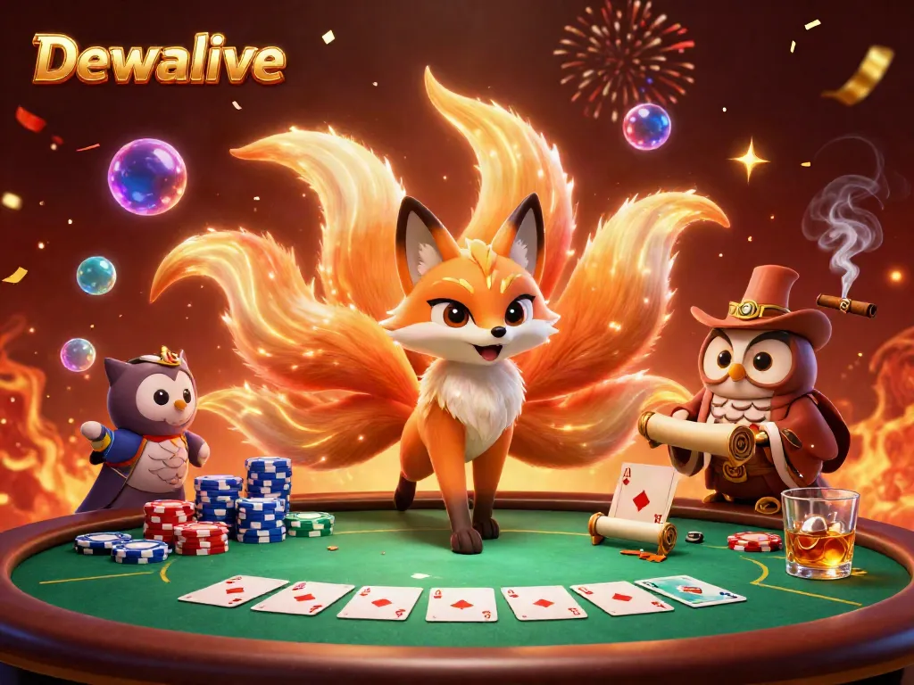 Dewalive menyajikan ilustrasi 3D menghibur dengan makhluk mistis dan elemen perjudian menarik.