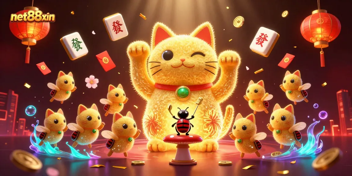net88xin highlights thrilling casino symbols and dynamic elements in a vibrant 3D scene