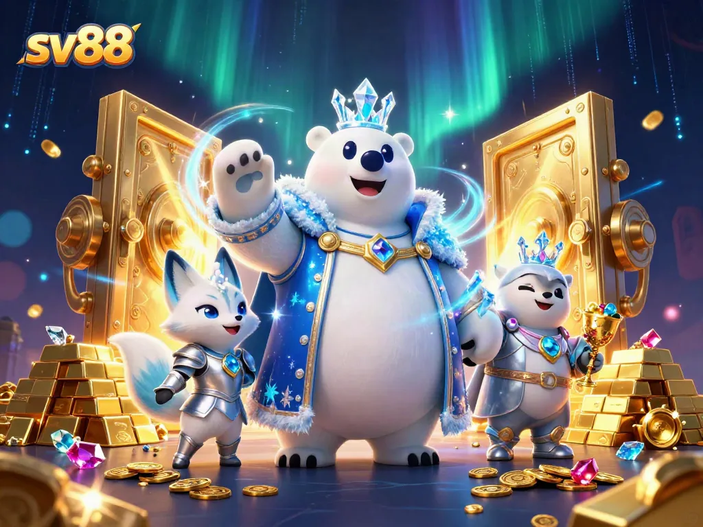Experience thrilling wins at sv88 with a vibrant fantasy casino scene featuring sparkling treasures and engaging characters.