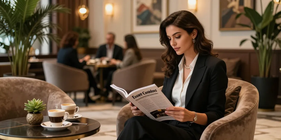 Beylikdüzü'nde escort beylikdüzü hizmetlerini sunan şık otel lobosunda dinlendirici bir an.