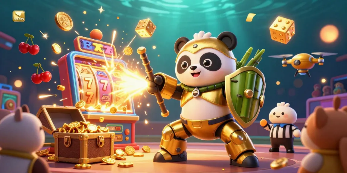 Socolive enhances gaming excitement with immersive 3D casino action featuring a mech-suit panda in a lively setting.