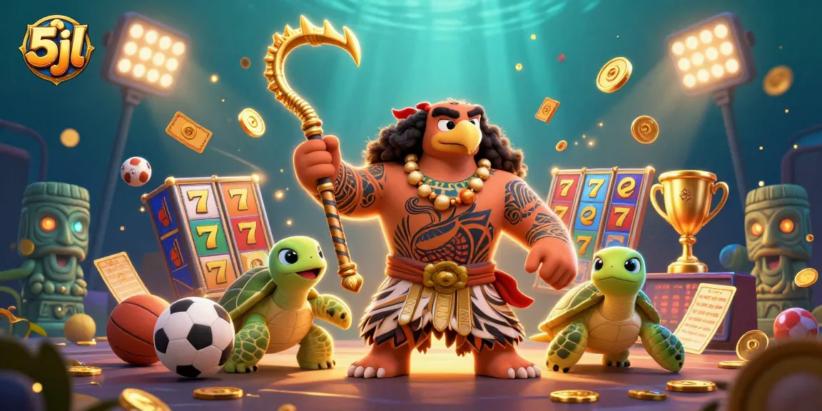Bet on thrilling slot games with 5jl—exciting Polynesian adventure featuring vibrant characters and dynamic elements.