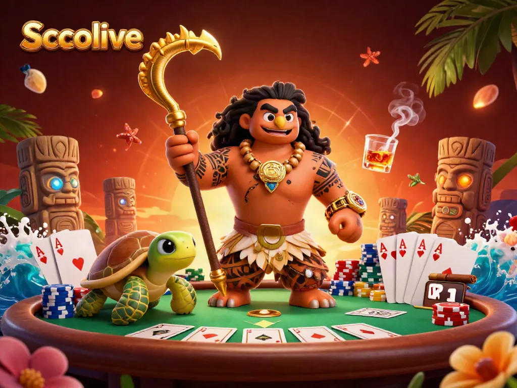 Bet on Socolive and win with the thrilling poker scene featuring exotic elements and characters.