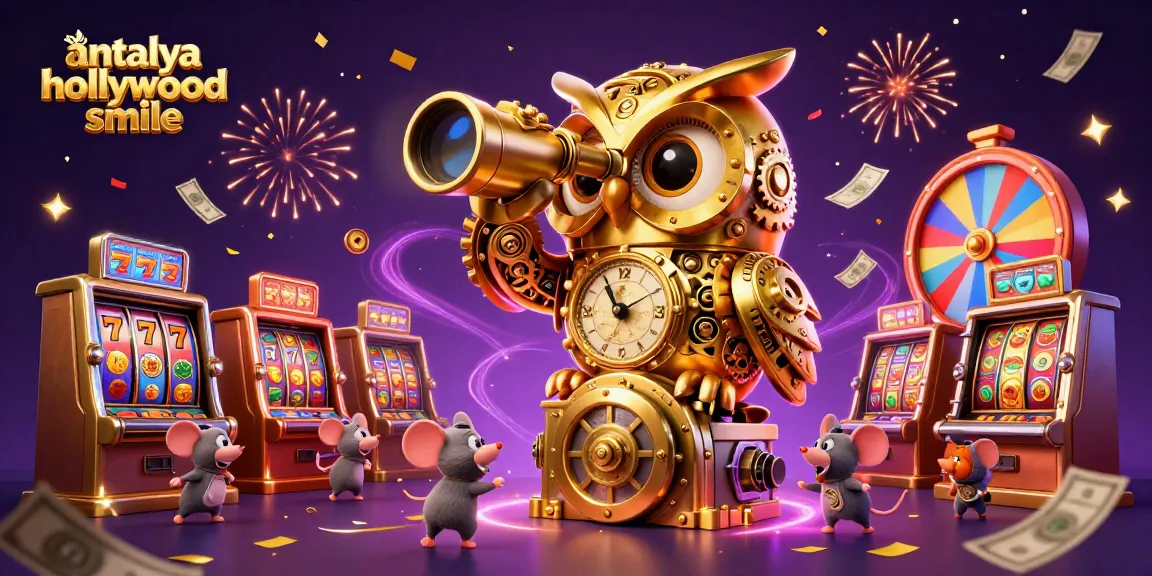 Engage with the excitement of the Antalya Hollywood Smile casino experience, featuring thrilling slot machines and festive elements.
