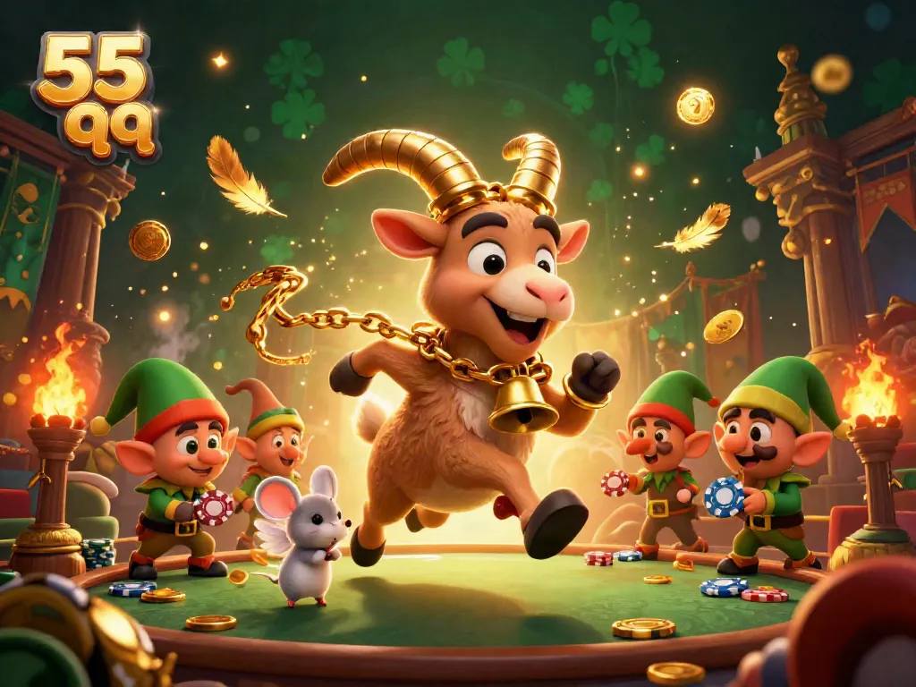 Experience thrilling gameplay at 55 qq's holiday-horror casino with Krampus and mischievous elves.