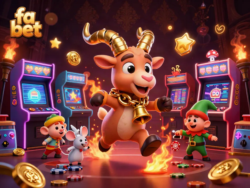 Experience thrilling action at fa bet with a festive 3D casino showcasing unique characters and vibrant game elements.