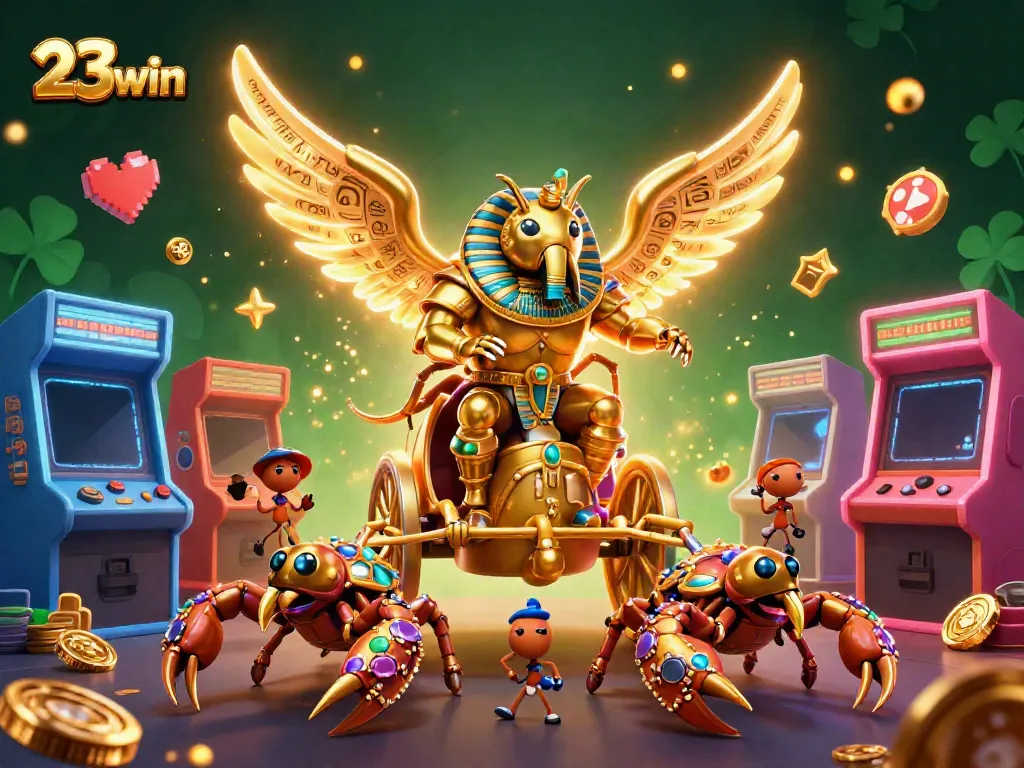 Engage in thrilling gameplay featuring 23win's dynamic casino elements and iconic characters in vivid detail.