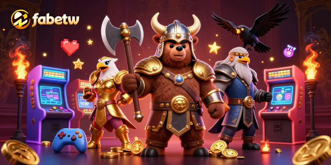 Engage in thrilling battles at fabetw with daring Viking bears and Valkyrie eagles amidst vibrant gaming elements.