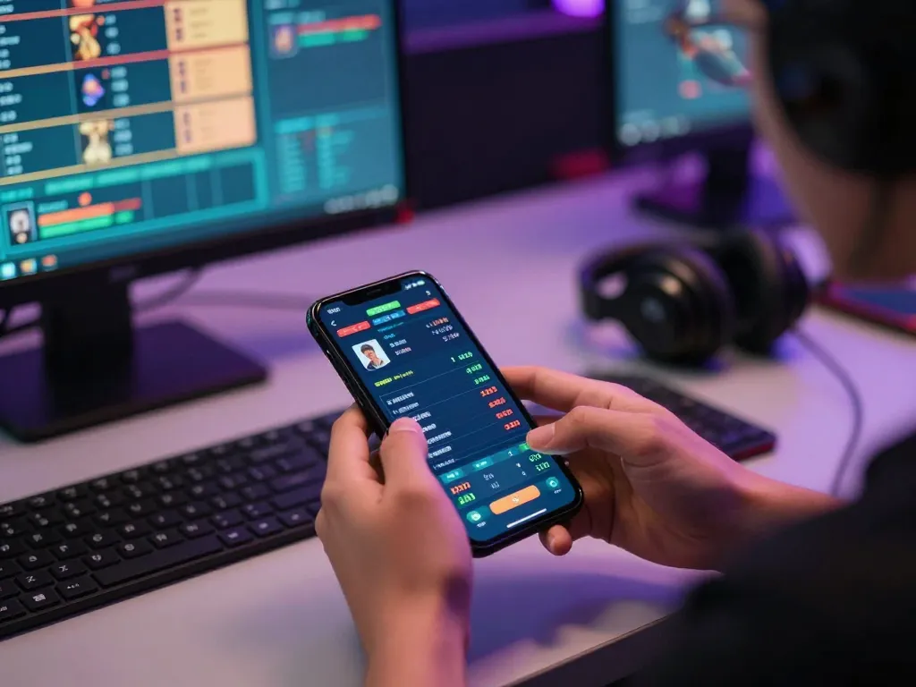 Engaging with live esports betting on m88zo mobile app, showcasing real-time odds and excitement