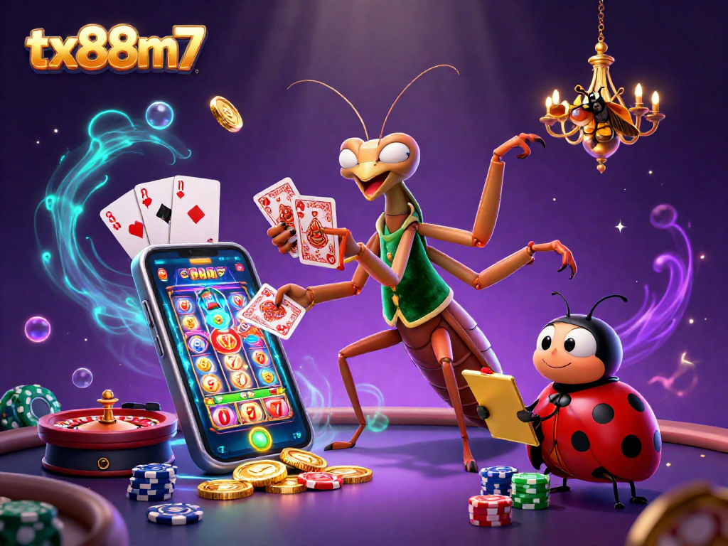 Join the excitement at tx88m7 with dynamic 3D characters and casino-themed elements in an engaging scene.