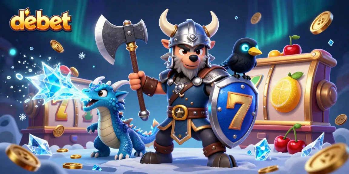 Experience the thrill of debet slots with vivid Viking warriors, ice-breathing dragons, and lush casino environments.