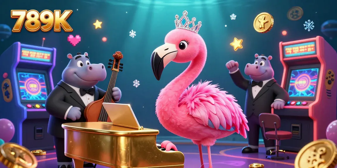 Engage in the thrilling world of 789K casino with vibrant characters and immersive gaming elements.