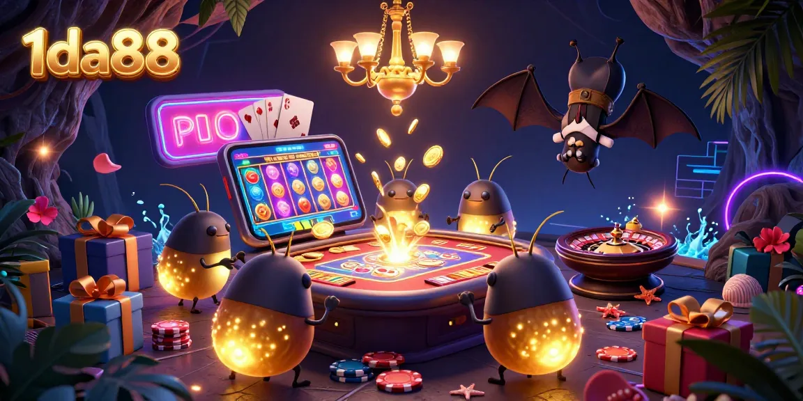 Experience thrilling gameplay with vibrant glowworms in 1da88's immersive cave casino.