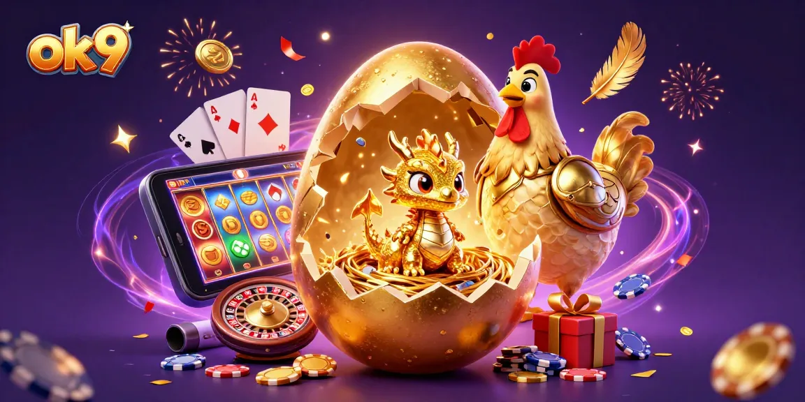 Spin slots and win magical rewards in this lively OK9 dragon-themed casino artwork.