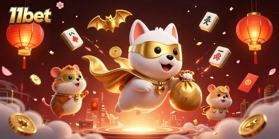 Engage with new games at 11bet, featuring 3D superhero characters amidst casino excitement.