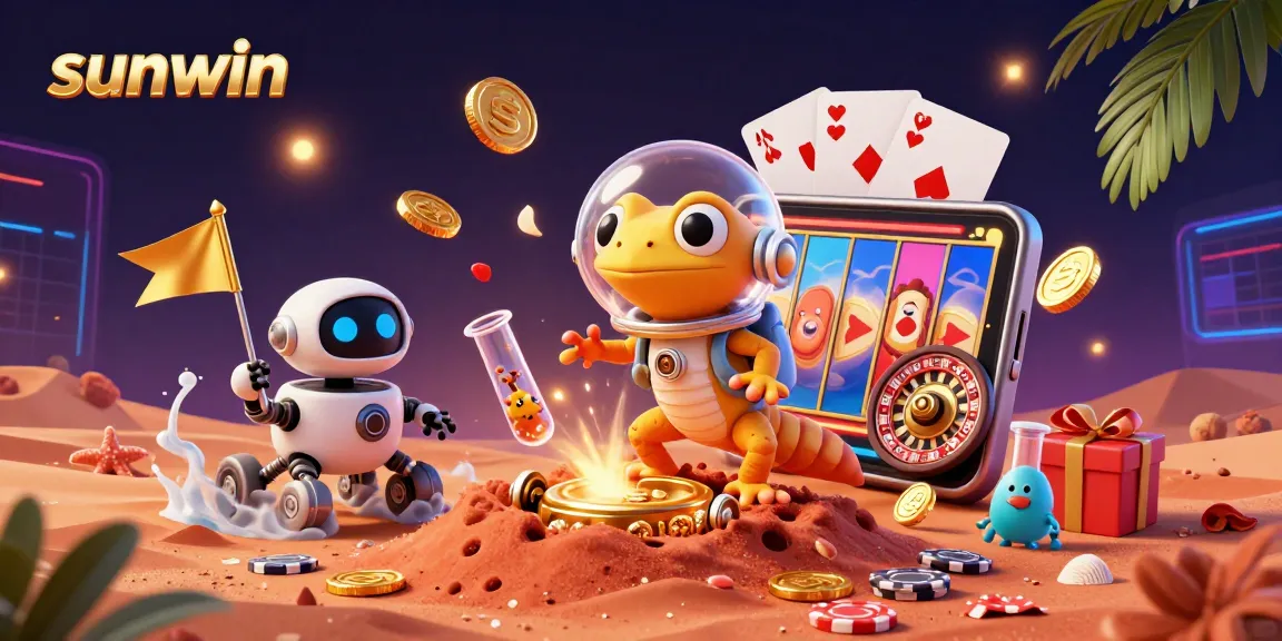 Experience excitement with sunwin's vibrant gambling universe coming alive in a cosmic casino.
